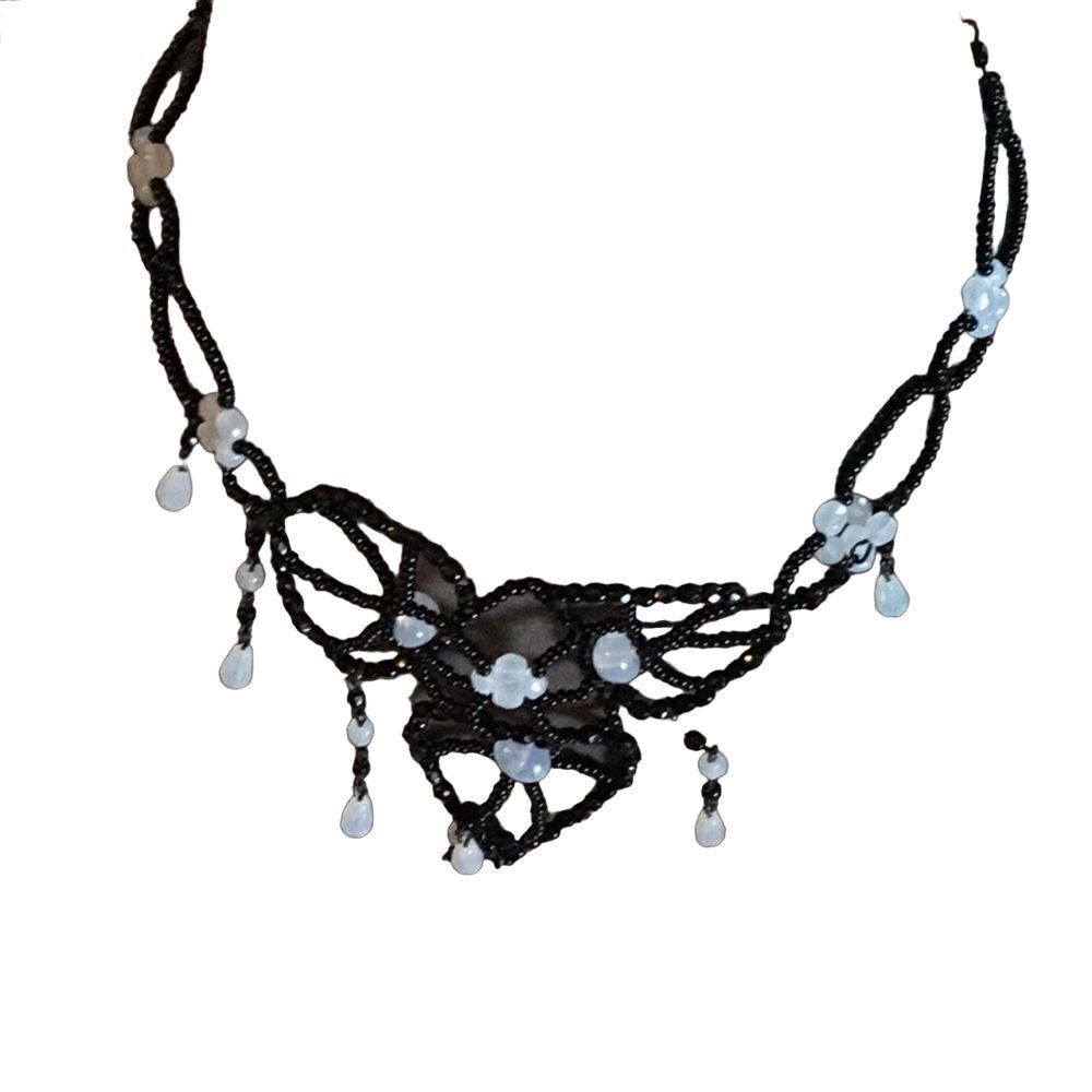 QVC glass beaded necklace, chocker style